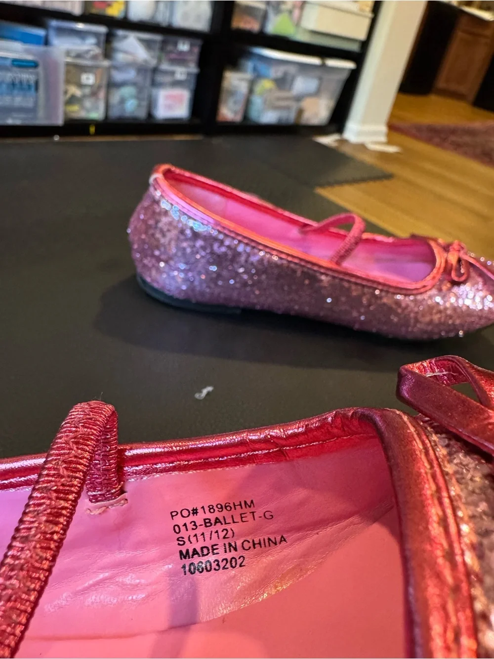 Pink glitter Mary Jane sz 11/12